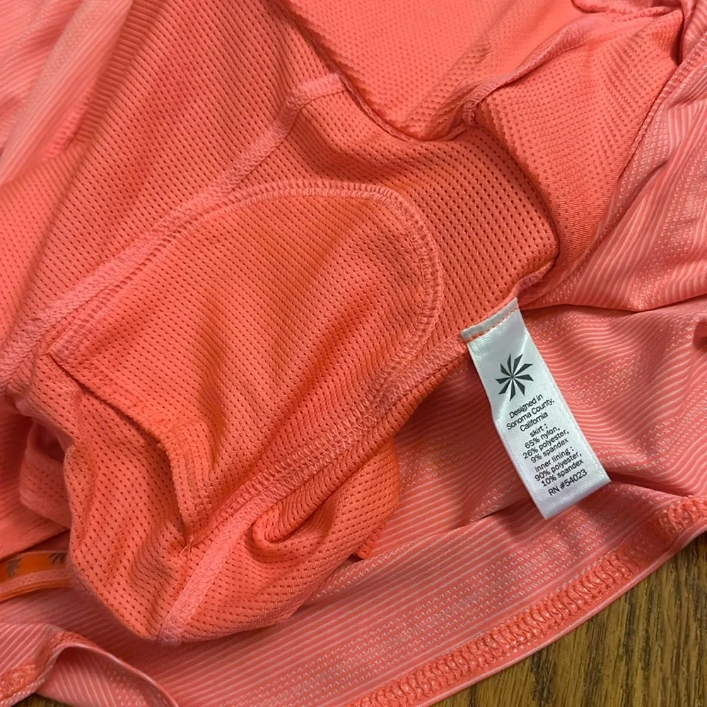 Athleta Swagger Skort Dot Stripe Tier Ruffle Athletic Mini Tennis Skirt Small - Picture 9 of 9